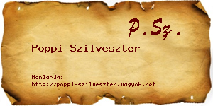 Poppi Szilveszter névjegykártya